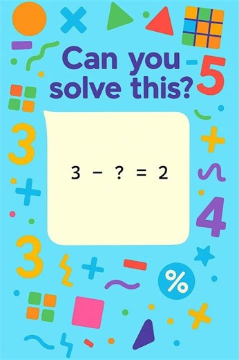 Fun Subtraction Puzzle for Kids! 3 - ? = 2