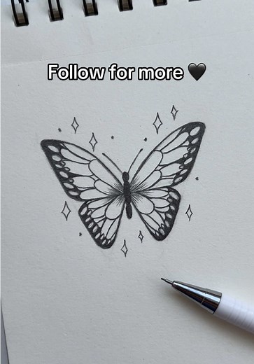 Easy Butterfly Drawing Tutorial 🦋✨ #butterflydrawing #easydrawing #howtodraw #arttok #drawingtutorial #foryou #fyp #viralart