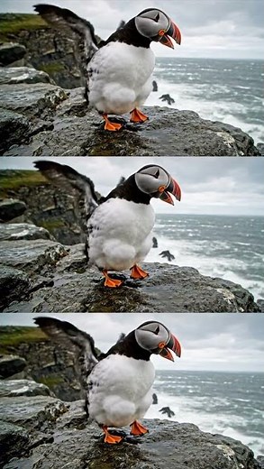 When you're too chonky to function. 🐧 #puffin #chubbyanimals #funnyanimals
