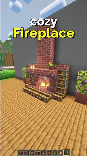 How to Make a Cozy Fireplace in Minecraft – Easy Decoration | CupSapling #minecraft #shorts #easy