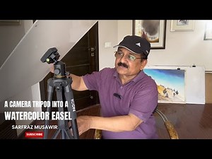 How To Turn A Camera Tripod Into A Watercolor Easel.