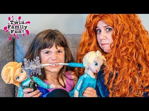 Merida and Cinderella Bloopers with Kate and Lilly! Behind the Scenes!