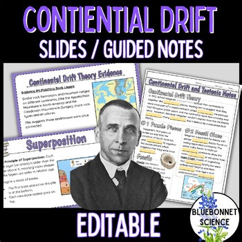 Continental Drift Seafloor Spreading Slides guided Notes TEKS 7.10A