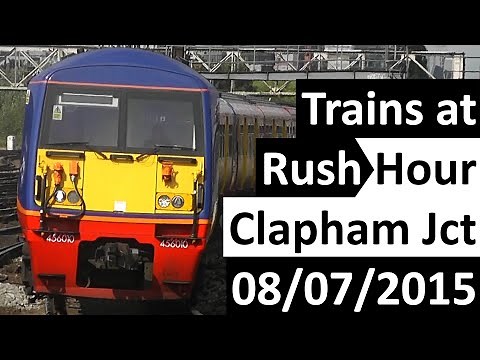 Trains at Rush Hour Clapham Junction (London) 08/07/2015