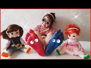 feet painting,color feet /color song,finger family song nursery rhymes /kids song collection.