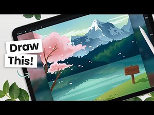 Draw A SPRING LAKE Landscape (it's easy, I promise!) • Digital Art Tutorial