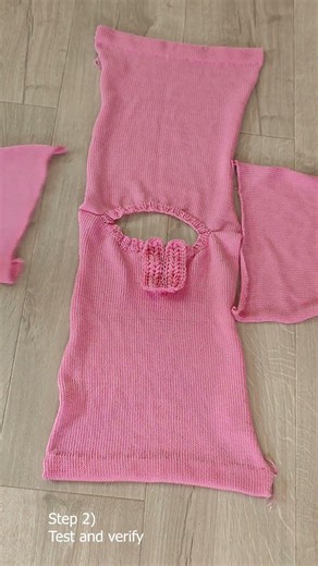 Making a pink sweater which fits perfectly for the next 10 minutes #crochet #knitting