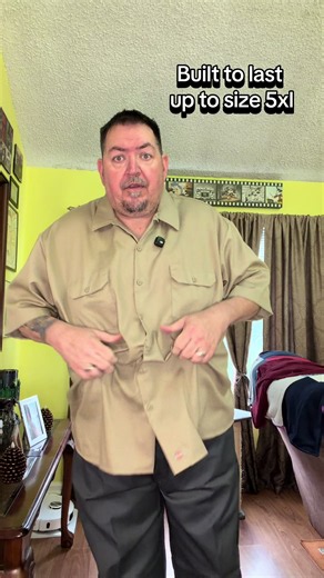 These work shirts are made by dickies the company that’s been in business for over 100 years. They know what they’re doing when it comes to work clothes. These are true to size they’re going to last and they make them in sizes up to 5xl and lots of different colors. ##BigAndTallWorkShirts##MensWorkShirts##TrueToSizeWorkShirts##WorkShirtsThatWork##GoToLastWorkShirtS