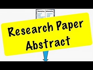 How to Write a Research Paper Abstract