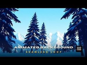 Animated Background - Winter Snowy Forest | Frozen Pine Trees Mountains Nature Live Wallpaper