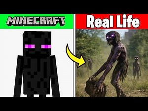 Minecraft Aggressive Mobs vs Real Life | Minecraft Characters in Real Life!