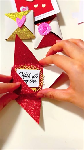 DIY Envelope for Valentine's Day #diy #foryou #easydiy #valentinesday #envelope #shorts #craft