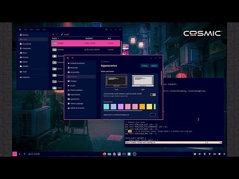 Window tiling in COSMIC DE