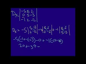 Cramer's Rule 3 Variables