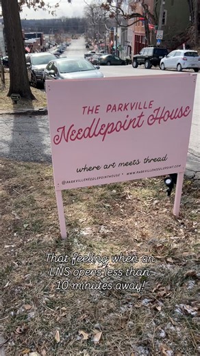 Taylor • KC Mom Adventures | 🎀 Hey, needlepointers in the Northland! An LNS just opened up in Downtown Parkville and you have to check it out! 🪡... | Instagram