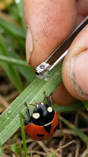 Ladybug POV: A Micro-Camera Journey Through the Leaf World