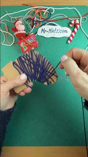 DIY Yarn-Wrapped Christmas Stocking 🎄 | No Glue Craft Idea!