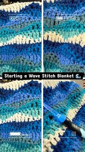 Starting a Wave Stitch Crochet Blanket 🌊🧶