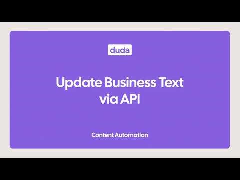 Update Business Texts via API