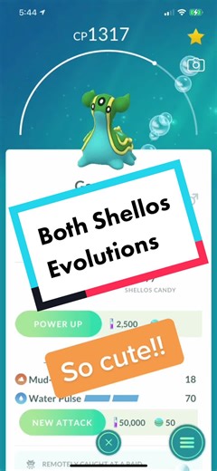 La evolución de Shellos en Pokémon Go