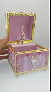 Rotating Ballerina Figurine Music Box Plays Tune Swan Lake,Ballerina Jewelry Organizer and Dancing Girl Wind-Up Musical Box for Girls Birthday Christmas (Swan Lake)