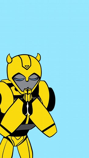 I didnt change bumblebees face in the final shot from the sketch because i thought it was too funny #transformers #tfa #transformersanimated #blitzbee #bumblebee