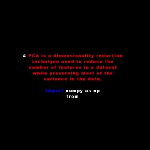 Principal Component Analysis - PCA #algorithm #python #viral #machinelearning