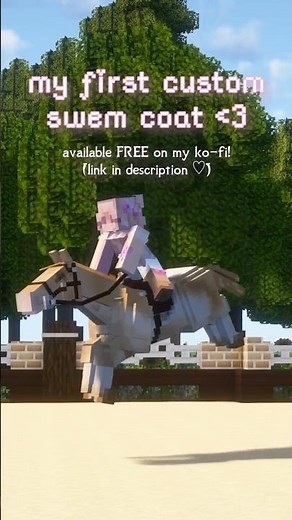 meet latte, my first custom SWEM coat! 🐴🤍 | #swem #minecraftmods #horsegame
