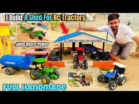 Making a Mini Shed for Rc tractor and implements ll Rc construction ‪@Aakash946‬