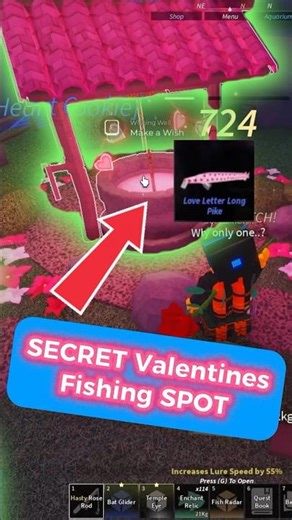 How to get Love Letter Long Pike in Valentides Update in Fisch ❤️ #fisch