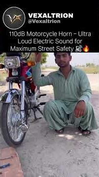 110dB Motorcycle Horn – Ultra Loud Electric Sound for Maximum Street Safety 🔊🔥
