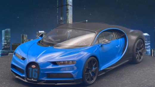 AUTOART 奥拓 1:18 布加迪 Bugatti Chiron 凯龙 法国赛车蓝 合金车模