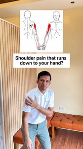 Struggling with shoulder pain that radiates down to your hand? I’ve got the remedy you need! Try this simple stretch to ease the pain and find relief. — #shoulderpain #shoulderpainrelief | Physical Therapy Session