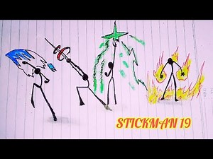 Gambar STICKMAN berpedang dan berkekuatan api 🔥 #drawing #stickman #art