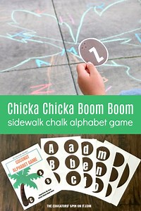 Sidewalk Chalk Chicka Chicka Boom Boom Alphabet Game - The Educators' Spin On It