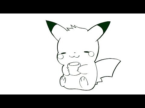 Dibujos Muy Fáciles - como dibujar pokemon kawaii pikachu relajado - Tutorial de Dibujo