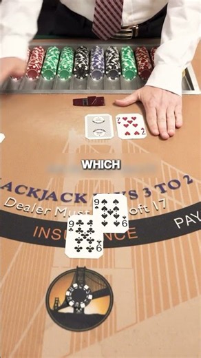 Blackjack strategy refines splitting nines based on #blackjack #blackjackstrategy #casinogames