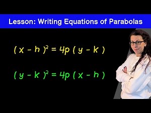 Lesson: Writing Equations of Parabolas