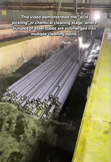 Industrial Steel Tube Acid Pickling & Cleaning Process #SteelManufacturing