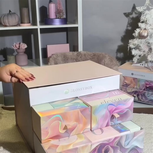 Our sell-out GLOSSYBOX Advent Calendar is back and better than ever. Worth over £624, yours for JUST £90! ✨ Beautifully boxed and sent with love, our calendar has 25 doors and 19 FULL-SIZE products from brands such as Emma Hardie, Natasha Denona, Medik8, ICONIC London, and more. Get one before it's too late. | GlossyBox.co.uk