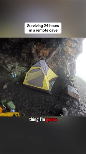 Joshua McCartney on Instagram: "Wild Camping in a mountain cave during Winter! 😱 #outdoors #wildcamping #adventure #caves #camplife"