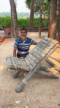 Amazing Bamboo Chair Making 😱 | From Thick Bamboo to a Beautiful Chair | Full Process #bamboowood