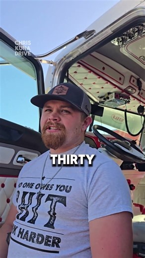 His company truck is a custom built Peterbilt !