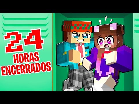 24 HOURS TRAPPED in the LOCKERS! 🏫 😨 MINECRAFT with SILVIOGAMER