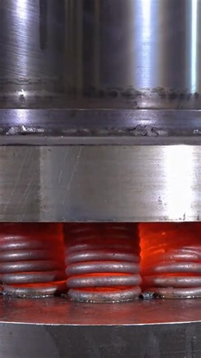 Hydraulic Press vs Red-Hot Steel Springs at 1000°C 😱