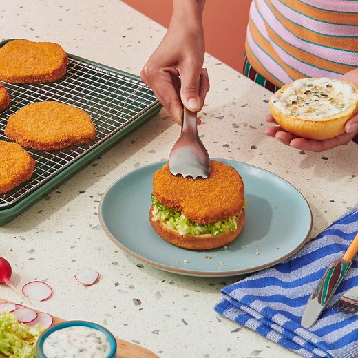 Our newest addition—Impossible™ Chicken Patties Made From Plants for chicken lovers—is now available to cook in your own kitchen. And with a golden brown, crispy outside and a tender, juicy inside, you can create anything, from a simple sandwich to decadent chicken parmesan. Find Impossible Chicken Patties near you: https://impossiblefoods.com/products/chicken/frozen-patties | Impossible