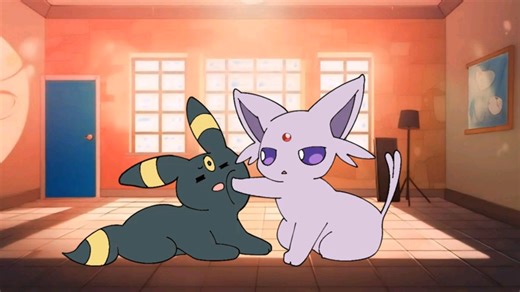 〈动画·宝可梦〉“贴近光布...”[Pokémon] Espeon gets physical..._