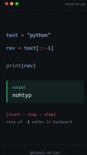 Reverse a String in Python with One Line