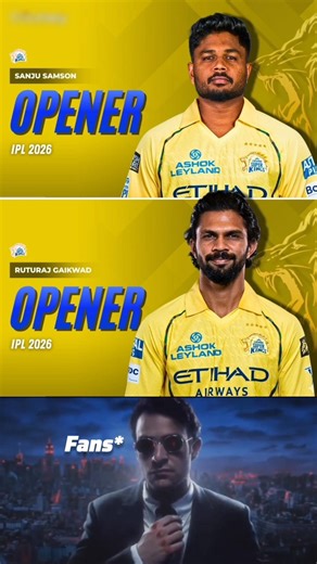 CSK skipper confirms the new opening duo for IPL 2026 🤩💛