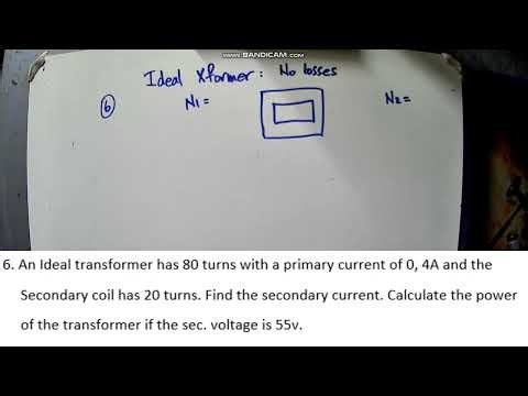 Grade 11 Transformer Calculations Worksheet 1
